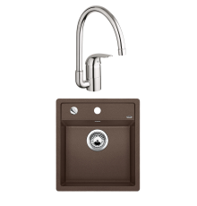 Комплект Мойка Blanco Dalago 45 кофе + Смеситель Grohe Euroeco