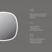 M8FMOX0651WGS Зеркало универсальное с контурной LED-подсветкой, ИК- сенсором, квадрат, 65 см