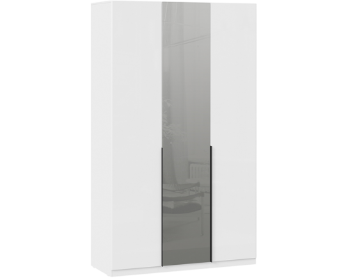 Шкаф для одежды ТриЯ Тесса 201.001.000 135х53 см, комбинированный, белый жемчуг, белый глянец
