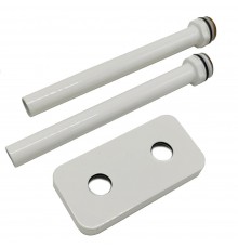 Комплект трубок SR Rubinetterie 15х1,0 с наружной резьбой 1/2х15 и отражателем 50мм, цвет белый A494-1500VE15