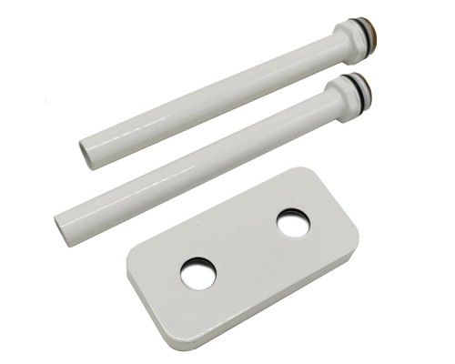 Комплект трубок SR Rubinetterie 15х1,0 с наружной резьбой 1/2х15 и отражателем 50мм, цвет белый A494-1500VE15