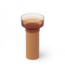 Dea Design Pedestal Basin Раковина 48х48х90см., напольная, без отв., Glasstek, прозрачная смола, цвет: Sunset R1. DD2023 480 R1