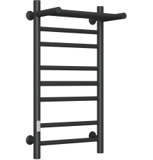 Полотенцесушитель электрический Bauedge M0026 40х80 L черный матовый, с полкой