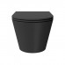Alice Hide Round Унитаз 57х37см., подвесной, безободковый, без сиденья и крышки, цвет: чёрный матовый. 31170108,  FIX10