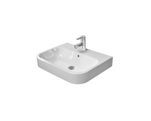 Duravit Happy D.2 Раковина 65х46см., встраиваемая сверху, 1 отв., со слив-переливом, с креплением, цвет: белый. 2315600000