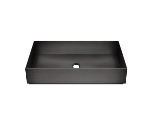 Gessi 316 Раковина 60x35 см, без отв., для установки на столешницу, без перелива, нержавеющая сталь, цвет: Black Metal Brushed PVD. 54606#707