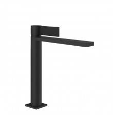 Gessi Inverso Rigato Смеситель для раковины, 1 отв., с донным клапаном StopGo, цвет: Matte Black. 73555#299