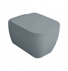 Simas Henges Унитаз подвесной 38х55см.,безободковый, цвет: Cementto matt. HE18 cemento matt