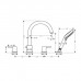 Hansgrohe Vernis Shap Смеситель на край ванны, на 4 отв, цвет: хром . 71459000