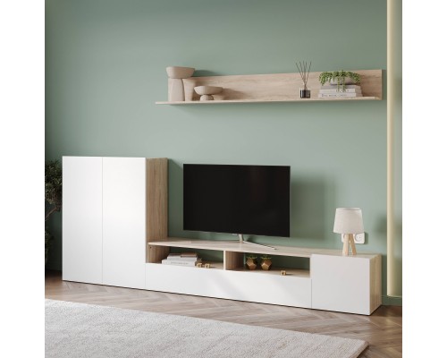 Модульная гостиная DIWO Коломна 253, белая, дуб сонома, MG-1046729