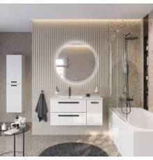 Тумба под раковину Cezares Eco Cer-N 100 L 2 ящика, 1 дверца, bianco lucido, без ручек