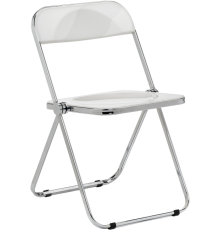 Стул Woodville Fold white, chrome