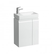 Laufen Pro База с раковиной 48x28см, петли слева, полки справа, 1 дверка, подвесная, цвет: белый. 4.8300.1.095.463.1,  8.1595.5.000.104.1