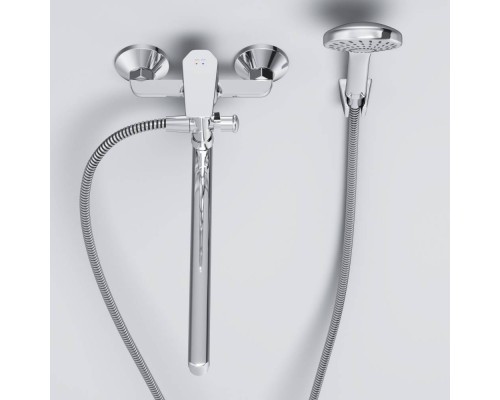 F90A90100 Смеситель для ванны и душа с длинным изливом и душевым набором