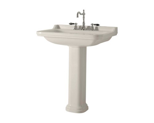 Kerasan Waldorf Раковина 80х55 см, 1 отв., с пьедесталом, керамическая, цвет: белый/хром. 4141K1bi/cr*1,  417001