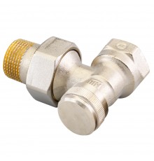 Клапан ручной запорный Danfoss RLV Ду 20 угловой, никелированный 003L0145