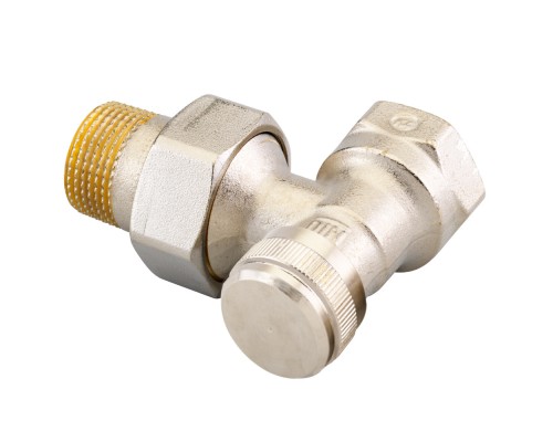 Клапан ручной запорный Danfoss RLV Ду 20 угловой, никелированный 003L0145