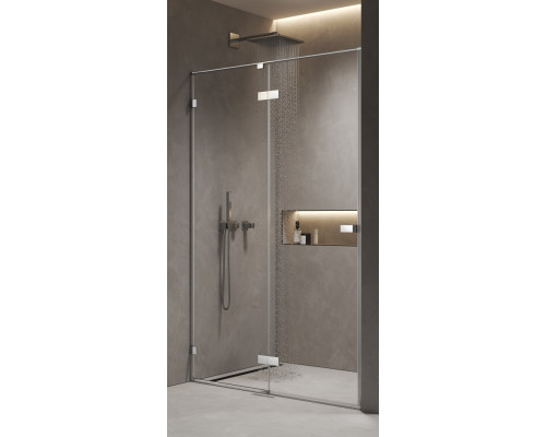 Душевая дверь в нишу 1400х2000 мм, стекло 8 мм, прозрачное, EasyClean, цвет профиля хром AQM7408-14