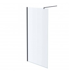 Душевая перегородка AQUATEK AQ WIW 11020BL 110х200 см, профиль черный, стекло прозрачное