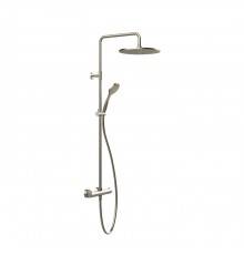 Gessi Emporio shower Душевая система, с верхним душем, термостатическим смесителем, штанга, шланг, ручно душ, цвет: Finox Brushed Nickel. 35183#149