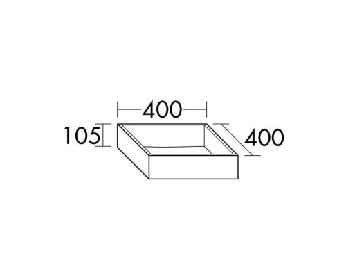 Burgbad Crono Раковина 40x40 см, без отв., накладная, квадратная, цвет: белый. MBA0050 C0001*0