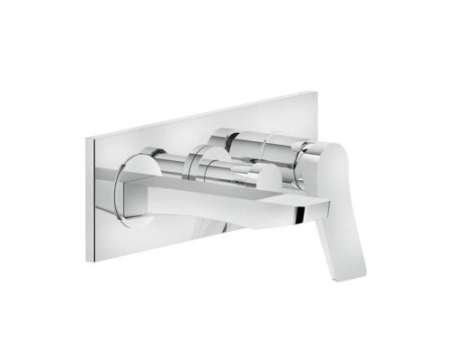 Gessi Rilievo Встраиваемый смеситель для ванной на 2 источника, с изливом 169мм и переключателем, внешняя часть, цвет: хром. 59138#031