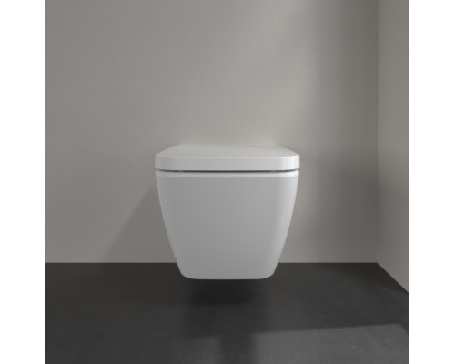 VilleroyBoch Finion Унитаз подвесной 37.5х56х35см., CeramicPlus, цвет: альпийский белый. 4664R0R1
