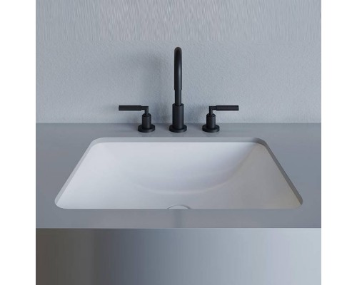 Salini Marea Раковина врезная снизу 55х40х13.4cм, без отв., без перелива, S-Stone, цвет: белый матовый. 1802206M