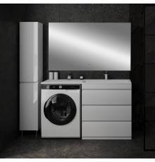 Мебель для ванной комнаты Style Line Даллас 140 R люкс, белая, зеркало DIWO Элиста