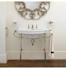 DevonDevon New Etoile Консоль 98х52.5см, с раковиной на 3 отв, напольная, цвет: глянцевый никель/белая. IBLG3FNET,  DENEWETOILENKS