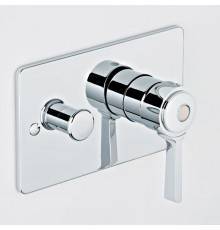 THG CAPUCINE VERT DECOR PLATINE Смеситель для душа встраиваемый, однорычажный, с переключателем, внешняя часть, декор платина, цвет: хром. A7E-A02-6550B