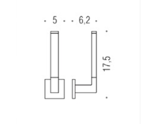 Colombo Basic Q Держатель туалетной бумаги, вертикальный, цвет: хром. B3790.CR Colombo Basic Q Держатель туалетной бумаги, вертикальный, цвет: хром. B3790.CR