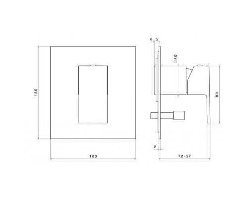 Kerama Marazzi Futura Смеситель для душа, встраиваемый, с переключателем на 2 источника, цвет: хром. 66470EKM.21.018 Kerama Marazzi Futura Смеситель для душа, встраиваемый, с переключателем на 2 источника, цвет: хром. 66470EKM.21.018