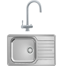 Комплект Мойка Franke LNX 611-44 нержавеющая сталь + Смеситель Eos Clear Water нержавеющая сталь