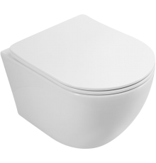 Унитаз подвесной Art Max Sanremo AM026CHR/SC безободковый, с микролифтом, белый