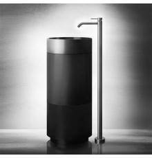 Gessi 316 Раковина 40x90 см, без отв., напольная, отдельностоящая, с сифоном, слив в пол, цвет: Steel brushed. 54601#239,  54603#850