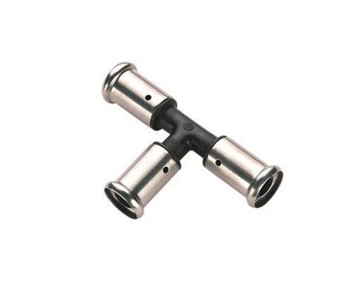 Тройник равнопроходный, ПВДФ пресс, 26x26x26, HENCO 9PK-262626