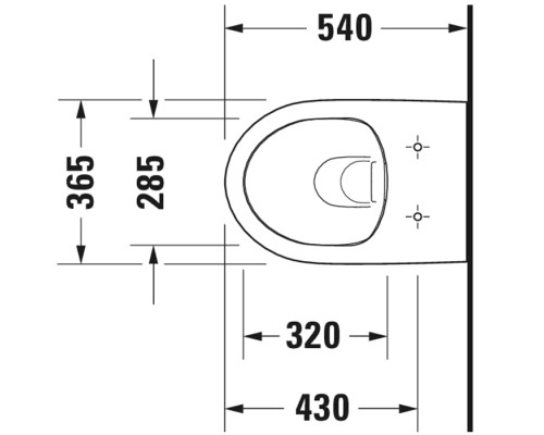 Duravit DuraStyle Унитаз подвесной BASIC безободковый 54х36см., с креплением, цвет: белый. 2562090000