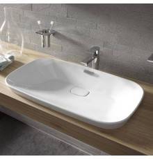 TOTO Neorest Раковина 59.6x39.7x17.3 см, без отв., полувстраеваемая, CeFiONtect, цвет: белый. LW3716HY#XW