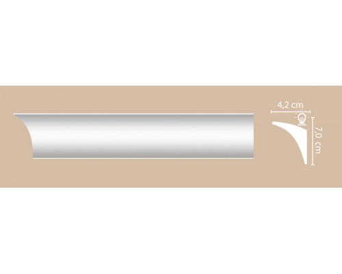 Плинтус потолочный гладкий DECOMASTER A209 (70*42*2000мм) Плинтус потолочный гладкий DECOMASTER A209 (70*42*2000мм)
