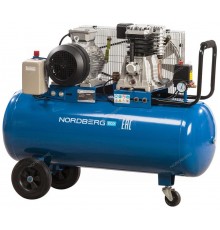 Компрессор поршневой с ременным приводом, объем 100 л NORDBERG ECO NCE100/520