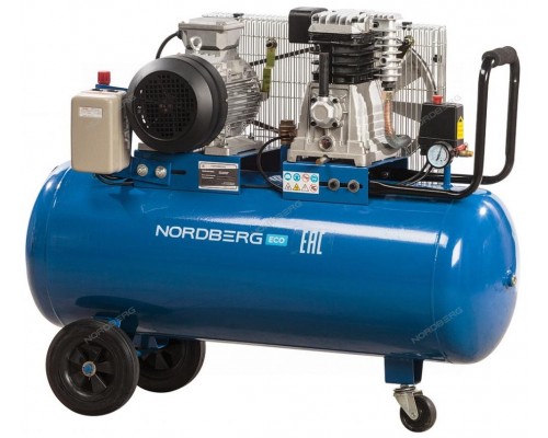 Компрессор поршневой с ременным приводом, объем 100 л NORDBERG ECO NCE100/520