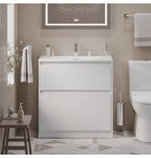 Тумба с раковиной BelBagno Kraft 39 80 напольная, bianco opaco, раковина BB-8099-3-80