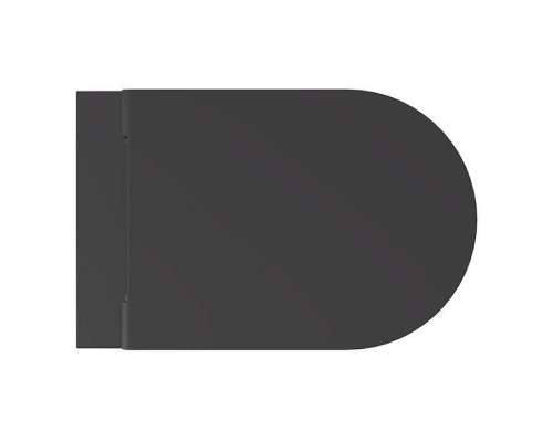 Alice Hide Round Унитаз 57х37см., подвесной, безободковый, без сиденья и крышки, цвет: чёрный матовый. 31170108,  FIX10