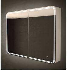 Зеркало-шкаф Art Max Verona 90х80 белое, с LED-подсветкой, 6000К