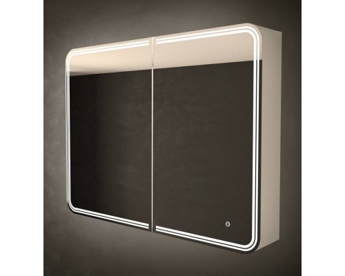 Зеркало-шкаф Art Max Verona 90х80 белое, с LED-подсветкой, 6000К Зеркало-шкаф Art Max Verona 90х80 белое, с LED-подсветкой, 6000К