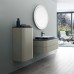 Duravit Happy D.2 Plus Тумба подвесная 100x55х40.8см с раковиной, 2 ящика, цвет: stone grey satin matt/Anthracite matt/белый. 2360606100, HP497109292, HP031E08080