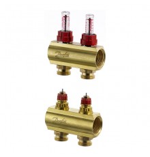 Комплект коллекторов Danfoss FHF-2F для 2 контуров. 088U0522