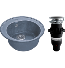 Комплект Мойка GranFest Rondo GF-R510 графит + Измельчитель Bone Crusher BC 810-SL Slim Line