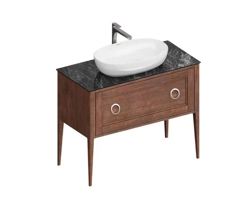 Kerama Marazzi Plaza Classic Тумба напольная 100см, 1+1 ящик, цвет: орех матовый. PL.CN.100.1+1\NUT.M